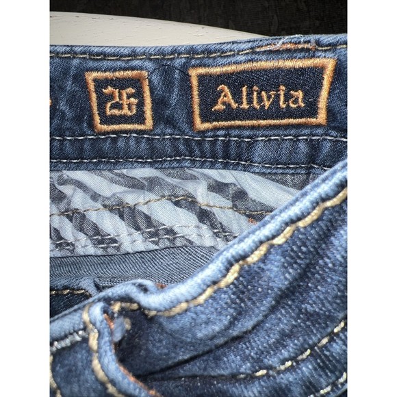 Rock Revival Alivia Skinny Button Pocket Denim Jeans-Women's Size 26x31 - Picture 9 of 16
